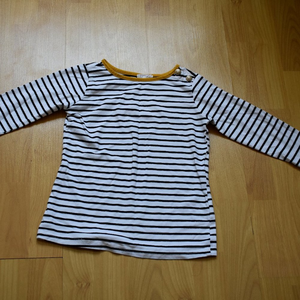 hayden girls striped shirt with buttons